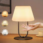 FUYO Small Bedside Table Lamp for Bedroom, Water-Resistant Rechargeble Shower Lamp, Dimmable Touch Control Lamps, Night Light for Bathroom Living Room Patio Camping, 9in(Black)