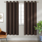 BGment Brown Blackout Curtains 72 Inch Length 2 Panels Set, Grommet Thermal Insulated Room Darkening Curtains for Bedroom, Each 46 x 72 Inch