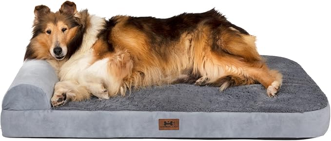 Bark Alley Jumbo Memory Foam Orthopedic Bed - Waterproof Washable Cover, Perfect for Medium, Large, and Extra Large Dogs, Sofa and Couch-Mewly Pet