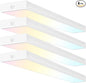 4 Pack 4FT LED Wraparound Light with 3 Wattages/3 Lumens/3 CCT Selectable, 55W/65W/75W, 5500lm/6500lm/7500lm, 3000K/4000K/5000K 4 Foot LED Wrap Light Fixture, Flush Mount Office Ceiling Light, ETL