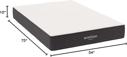 Modway Aveline Gel Infused Memory Mattress with CertiPUR-US Certified Foam, Full, White