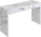 Convenience Concepts Northfield Hall Console Table 48" - Modern, Minimalist Narrow Sofa Display Accent for Contemporary Living Room, Entryway, or Hallway, White Faux Marble