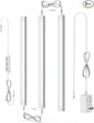 ASOKO Dimmable LED Under Cabinet Lighting Cold White 5000K, 3 Pack 12 inch Linkable Led Under Counter Lights for Kitchen, Shelf, Workbench, Cupboard Lighting, Upgrade UL Listed Plug 24V