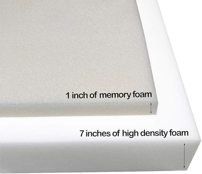 Foamma 8" x 42" x 80" Memory Foam RV Bunk Mattress Replacement, Medium Firm, Pressure Relieving, Premium Comfort, USA Made, No Cover