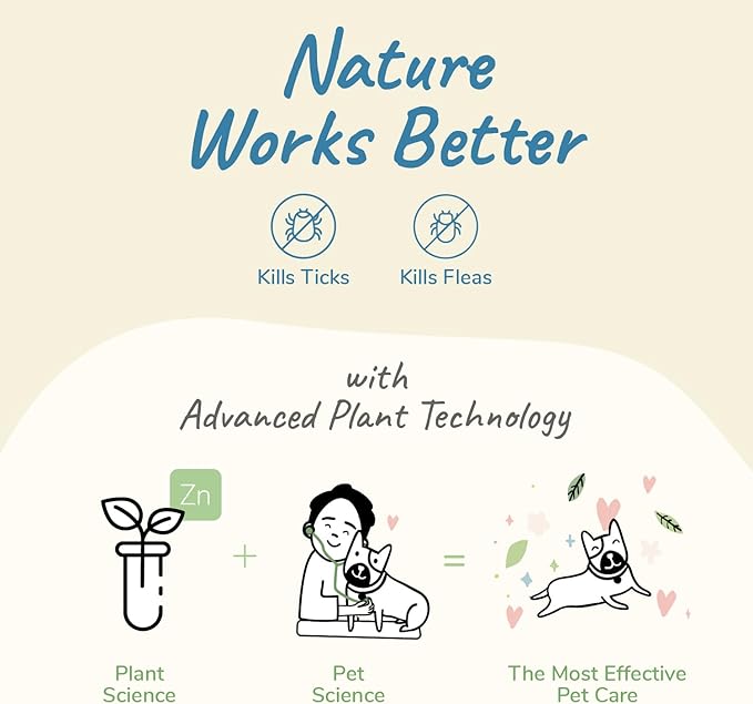 kin+kind Plant Based Flea and Tick Spray for Dogs and Cats – Essential Oil Formula with Lemongrass – Flea and Tick Prevention for Cats, Kittens, Puppies & Dogs - Pet Supplies - Family Safe – 32 fl oz-Mewly Pet