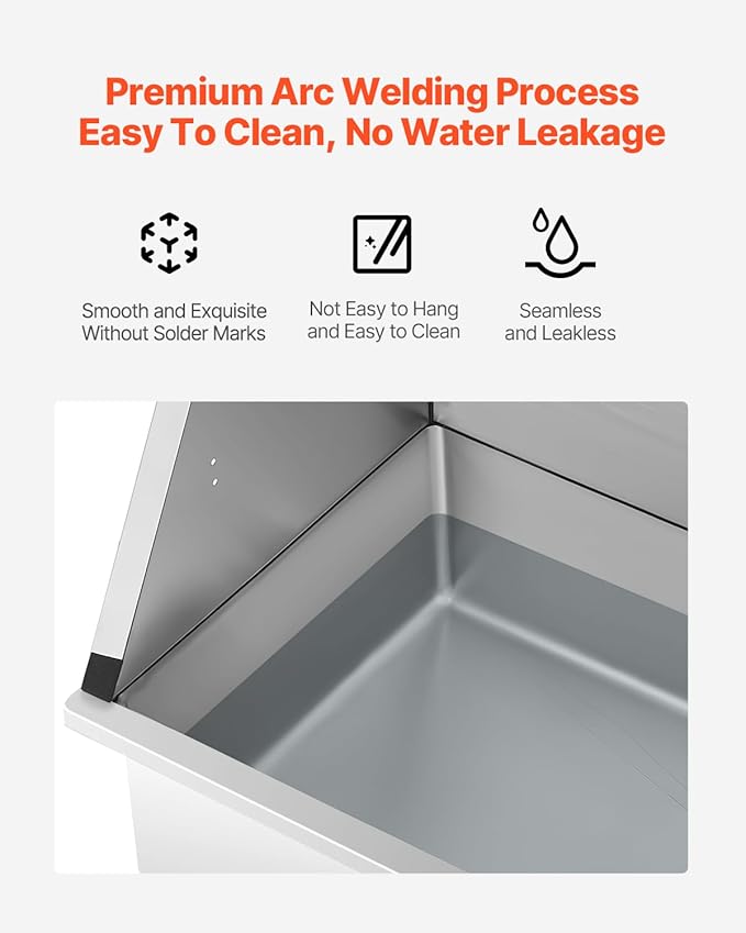 VEVOR Stainless Steel Dog Washing Station, 34 inch Pet Grooming Tub w/Faucet & Showerhead & Soap Holder & Play Balls Simple Dog Bathtub for Multiple Pets, Home Washing Sink-Mewly Pet