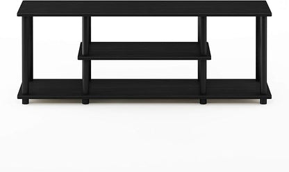 Furinno Turn-N-Tube No Tools 3D 3-Tier Entertainment TV Stand up to 50 inch TV, Round Tubes, Walnut