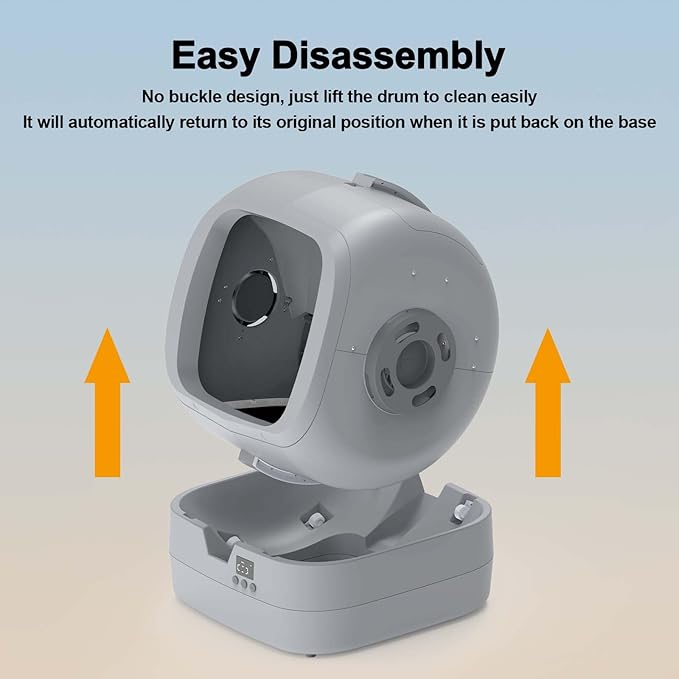 Automatic Self-Cleaning Cat Litter Box with APP-Controlled, Weight Tracking – 86L Ultra-Quiet, Smart Health Monitor, and Safe Anti-Pinch Design (Assembly Required) -Light Grey-Mewly Pet