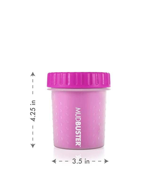Dexas MudBuster Portable Dog Paw Cleaner, Small, Fuchsia - Premium Quality Pet Accessory-Mewly Pet