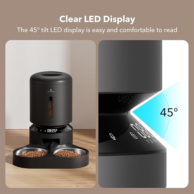 PETLIBRO Automatic Cat Feeder, Automatic Cat Food Dispenser with Freshness Preservation, Timed Cat Feeders with Low Food Sensor for Dry Food, Up to 6 Meals Per Day, Granary Pet Feeder for Cats/Dogs-Mewly Pet