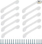 uxcell 10 Pack Plastic Cartoon Drawer Pulls, 5" ABS Closet Wardrobe Door Handle Furniture Accessory for Home Kitchen Cupboard, White