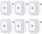 Uigos LED Night Light Lamp with Smart Sensor Dusk to Dawn Sensor, Daylight White, 0.5W Plug-in, 6-Pack
