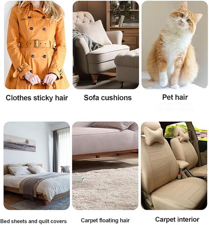 2025 New Upgraded Electrostatic Pet Hair Removal Gloves - Reusable Cat Hair Remover & Dog Hair Removal Mitt with Elastic Cuff & Finger Loops for Furniture, Bedding, Car (2pcs)-Mewly Pet