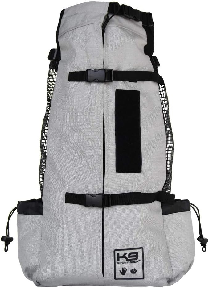 K9 Sport Sack Air 2 - Small, Light Grey - Ideal for Dogs with 13-16” Back Length - Durable, Breathable Backpack-Style Carrier - Perfect for Walks, Short Hikes & Public Transportation-Mewly Pet