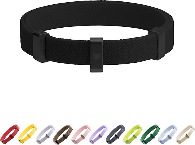 Safety Cat Collar - U.S. IDA Gold Awarding Design, Stretch Elastic Quick Release, Non Breakaway - Light Weight for Kitten, Neck Fit 5.9'-11.8' for All Small Large Cat,S(Midnight Black)-Mewly Pet