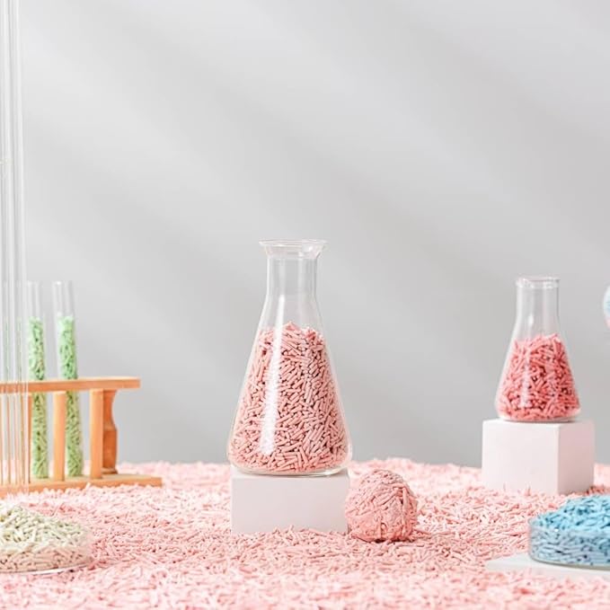 Tofu Cat Litter Natural Clumping Tofu Cat Litter, Fast Clumping and Easily Scoop-able 5.5lb/88oz 5 Scents - Watermelon, 2 Pack-Mewly Pet