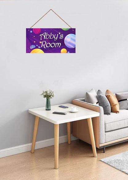 Personalized Sign, Stars Signs,Custom Name Sign,Wall Door Sign, Baby Nursery Art For Boys Room Kids Room Outer Space Theme Decor Stickers For Little Man Cave