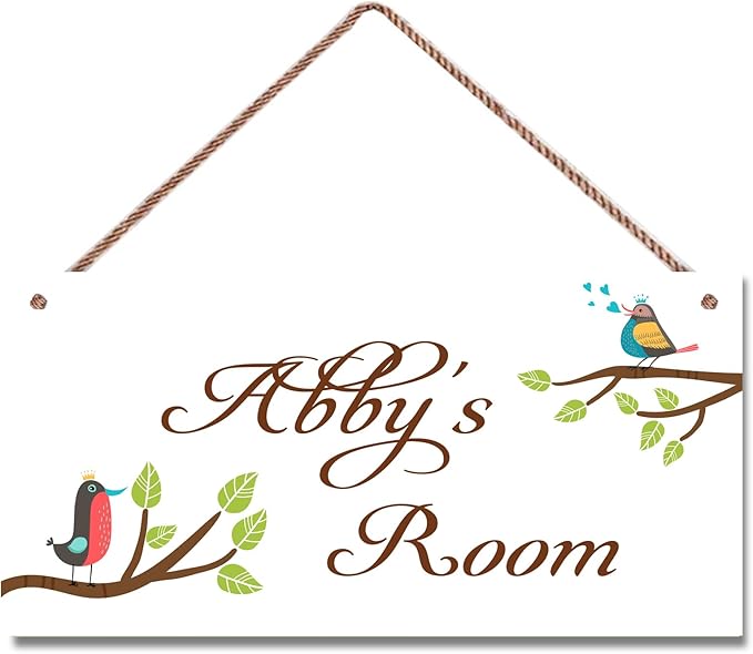 Personalized Sign Vintage Bird Sign Room Décor Kids Room Decor, Cut Bird Theme Little Man Cave Wall Art Decor for Nursery, Nursery Door Decor for Toddler Baby Boys Room