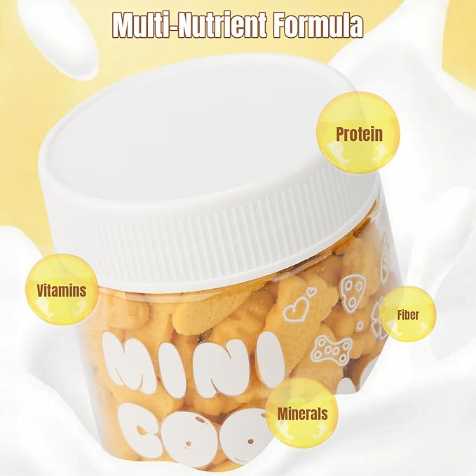 Abizoo Hamster & Gerbil Treats, Crunchy Baked Hamster Snacks with Carrot and Yeast, Natural Training Reward Chew Treats for Small Animals, Supports Digestion and Dental Health-Mewly Pet