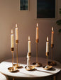 NUPTIO Taper Candle Holders for Wedding: 6 PCS Gold Matte Candles Stick Holder for Table Centerpiece - Bulk Candlestick Holders for Birthday Christmas Party Decor