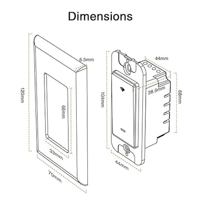 GHome Smart Switches for Lights, WiFi Smart Light Switch Works with Alexa and Google Home, Single-Pole, Neutral Wire Required, 2.4Ghz WiFi Light Switch with APP Control, No Hub Required, UL FCC Listed