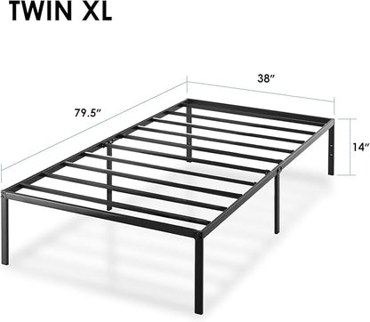 Best Price Mattress Twin XL 14 Inch Black Metal Platform Bed Frame