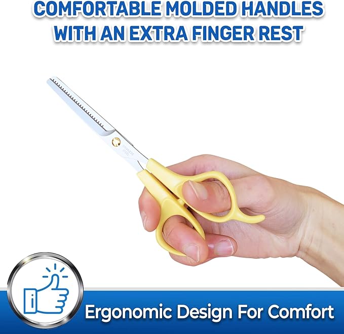 PET MAGASIN Dog Grooming Scissors Straight Thinning Yellow Stainless Steel Professional Grooming Shears for Dogs and Pets-Mewly Pet