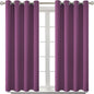 BGment Room Darkening Curtains 45 Inches Long - Grommet Thermal Insulated Drapes Window Treatment Curtains for Bedroom, 2 Panels, 52 x 45 Inch, Eggplant Purple