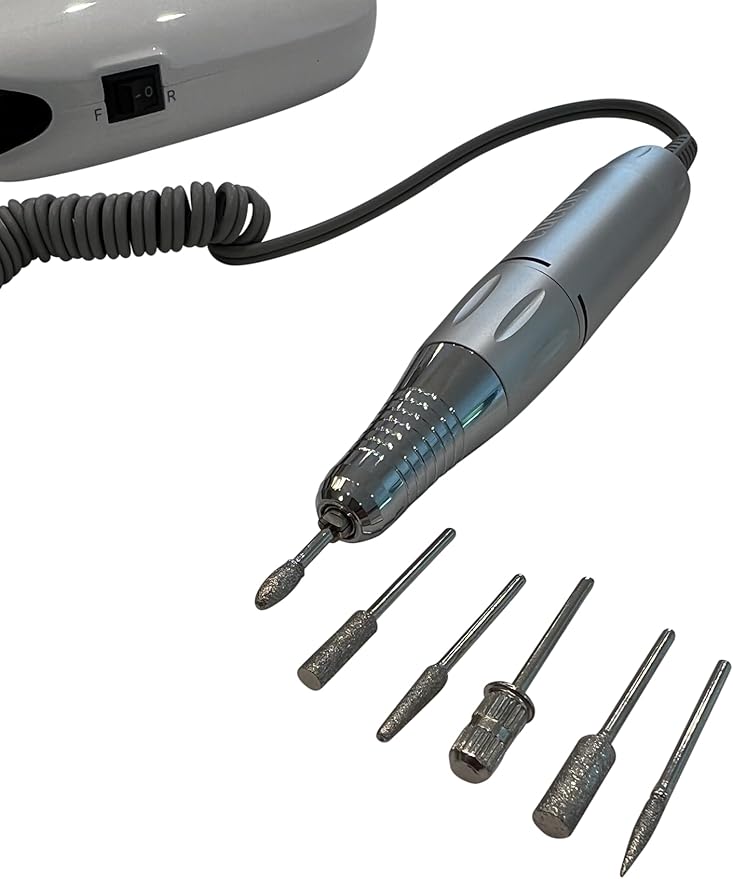 Warren London MaxPro 35K Dog Nail Grinder – 35,000 RPM Pro-Grade E-File w/ 6 Diamond & Sanding Bits, Quiet Low-Vibration Motor, Reversible Rotation, Corded/Cordless USB Fast-Charge-Mewly Pet