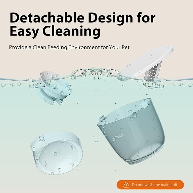 5L Automatic Cat Feeder, Timed Cat Food Dispenser, Automatic Pet Feeders Up to 6 Meal 1-20 Portion, Dual Power Supply Cats Feeder, Pet Dry Food Dispenser for Cats and Small Dogs-Mewly Pet