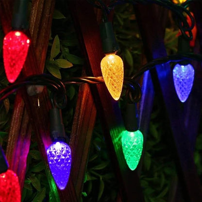 Battery Operated String Lights - 18ft 50 LED C6 String Lights Christmas Lights Battery Powered String Lights for Indoor Outdoor Christmas Tree Wreath Party Decoration, Waterproof, Multicolor