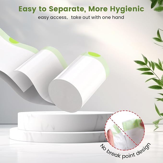 67 Count Waste Drawer Bags for Robot 3 4 and Compatible with Most Self Cleaning Litter Box & ScoopFree Clumping Poop Bin, 9 Gal Kitty Drawstring Liners Leak-proof Disposable Pet Trash Replacement Bags-Mewly Pet