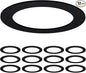 Sunco 12 Pack Goof Rings for 6 Inch Recessed Lights, Flush Mount Black Can Light Trim Ring Cover, Outer Diameter 8.6 Inch, Inner Diameter 6.2 Inch, Paintable Surface, Matte Finish