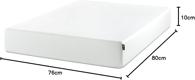 ZINUS 10 Inch Green Tea Memory Foam Mattress, King, Fiberglass Free, Patented Custom Contour Support, Sturdy Base Foam, CertiPUR-US Certified, Mattress in A Box, White