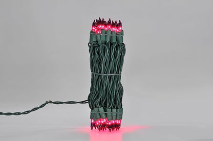 Brite Star 100 Count Mini String Christmas Lights, Purple - 22 feet Indoor/Outdoor Christmas Tree Lights with Green Wire (Set of 2)