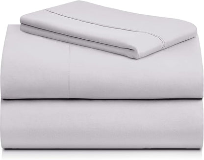 LuxClub 3 PC Sheet Set Bed Sheets Deep Pockets 16" Eco Friendly Wrinkle Free Cooling Machine Washable Hotel Bedding Silky Soft - Dove Gray Twin XL