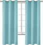 BGment Blackout Curtains - Grommet Thermal Insulated Room Darkening Bedroom and Living Room Curtains, Set of 2 Panels (42 x 72 Inch, Baby Blue)