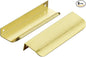 Ravinte Hardware 6 Pack Gold Cabinet Handles, 5 Inch (128mm) Finger Edge Pulls, 4 Inch Hole Center, Finger Pulls for Cabinets