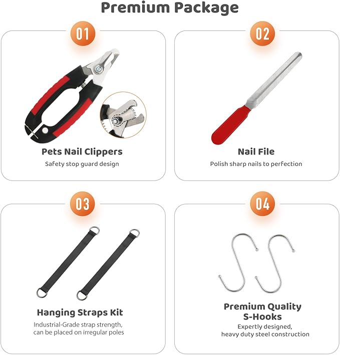 Guzekier Dog Grooming Hammock Harness for Dogs, Dog Nail Clipper-Mewly Pet