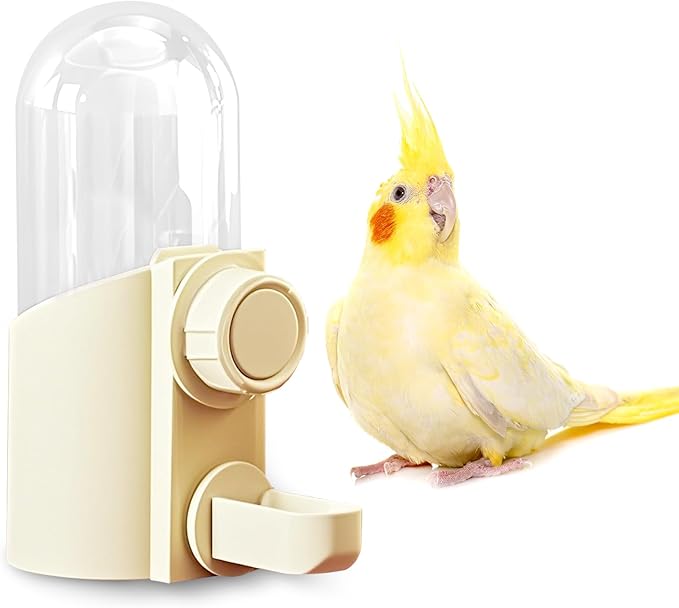 Automatic Hanging Bird Water Bottle - No Drip Cage Mounted Waters Feeder for Parakeets, Cockatiels, Budgies, Lovebirds, Finches, Canaries, Parrots (Bird Cage Accessories Travel Essential)-Mewly Pet