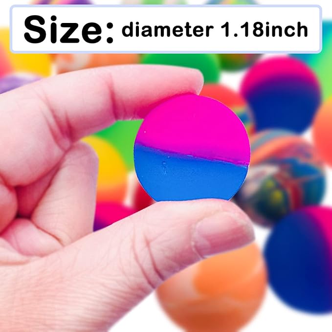 PET SHOW 20Pcs 1.2 Inch Cat Toy Bouncy Balls Interactive Kitten Bouncing Ball for Indoor Cats Pet Birthday Gift Colorful Chase Rubber Ball with High Elasticity Boys-Mewly Pet