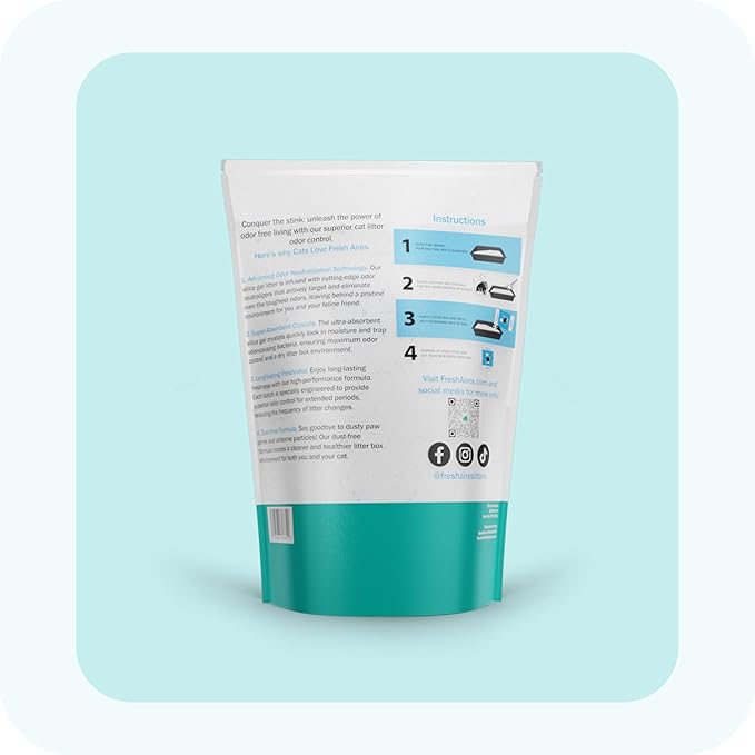 Silica Crystal Cat Litter – Unscented, Lightweight, Non-Clumping, Low Dust & Tracking, Long-Lasting Odor Control for Cats and Kittens – 6 lb Bag of Crystal Litter-Mewly Pet