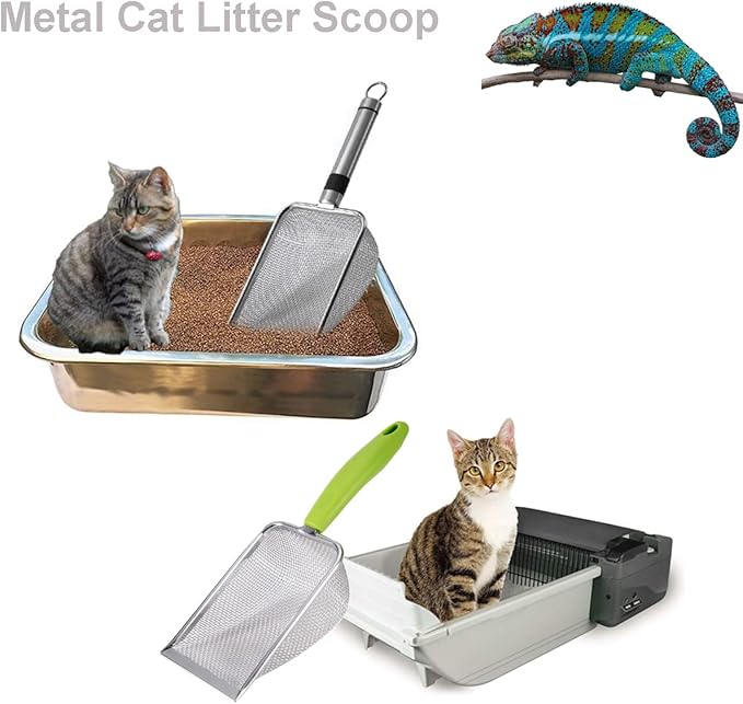 4PCS Reptile Scooper,Litter Cleaner Corner Scoop, Reptile Sand Fine Mesh,Cat Little Scoop, Bearded Dragon Sand Shovel,Pet Poo Shovel Scooper (4PCS Shovels)-Mewly Pet
