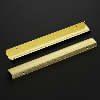 Ravinte Hardware 12 Pack Gold Cabinet Handles, 11.8 Inch (300mm) Finger Edge Pulls, 8.8 Inch Hole Center, Finger Pulls for Cabinets