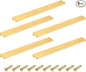 uxcell Cabinet Finger Edge Pull, 5pcs 250mm / 9.84" Aluminum Alloy Back Mount Hidden Cabinet Pulls Concealed Handle for Home Kitchen Drawer Cabinet, Gold