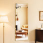 DUMOS Wall-Mounted Full Length Mirror 21"x 65" for Bedroom, Full Body Floor Mirror with Stand, Hanging or Leaning for Wall, Gold