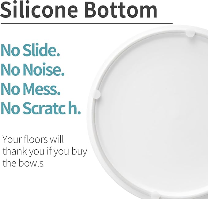 Dog Bowl Ceramic for Medium Large Breed, Heavy Weighted Dog Food Water Feeder Dish,8 in Non - Slip Modern Cute Extra Big Porcelain Pet Bowl Maze Marble Grey-Mewly Pet