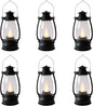 5.1 inch Mini Lanterns 6-Pcs LED Candle Small Lanterns Decorative Indoor Outdoor Hanging Light Ornaments Home Decor for Weddings Western Camping Party Halloween Christmas Decorations
