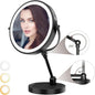 Tabletop Standing Makeup Mirror with Adjustable Height, 8Inch Mirror