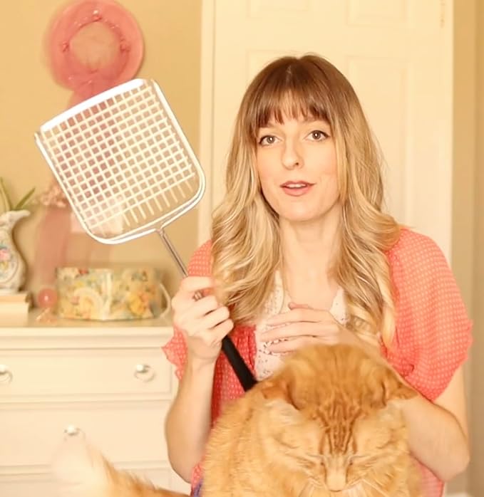 Sand Dipper Cat Poop Scooper & Chicken Poop Scooper - Rugged Big 6" Square Stainless Steel Long Handle for Home Kitty Litter Scoop & Farm Chicken Coop Scooper (Mid-Adjustable)-Mewly Pet